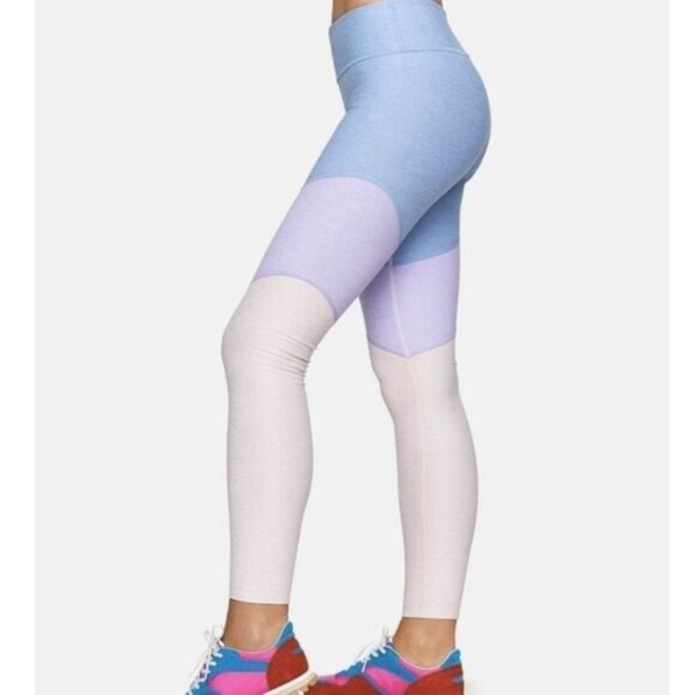 Outdoor Voices Leggings Spring Pastel 7/8 Womens Small Color Block Activewear